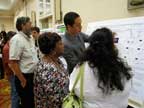 At the poster session